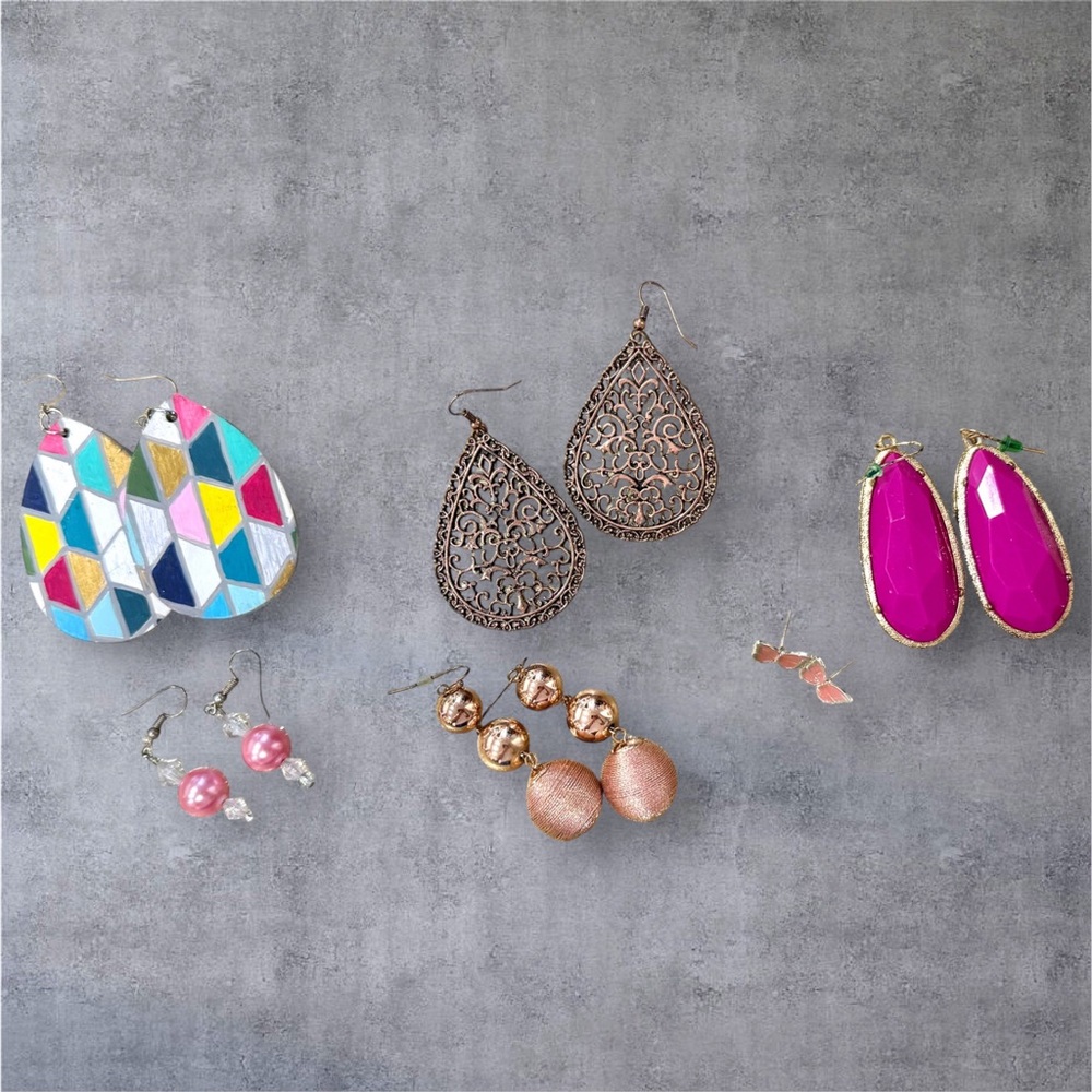 Earrings Lot, Bright, Funky, Bold, Dainty, Y2K, Feminine, Glamour Pierced Ears